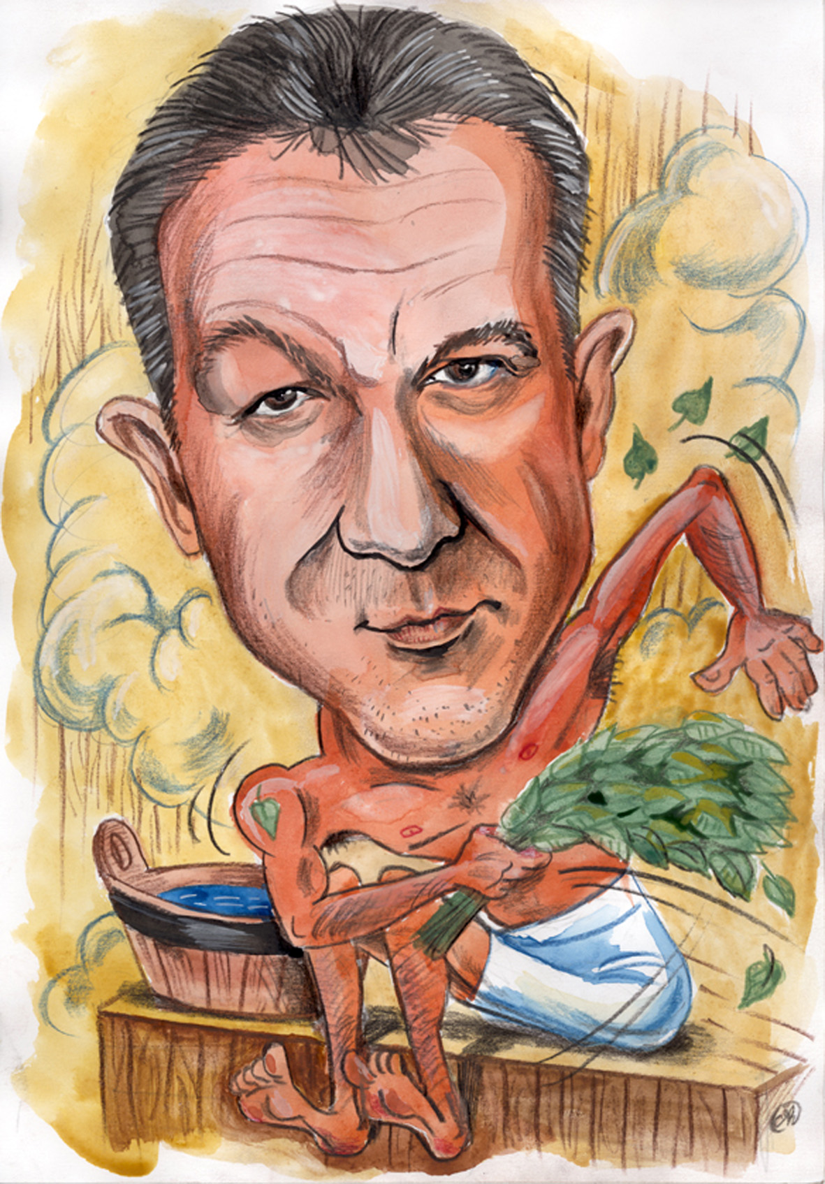 банный день карикатуры. карикатура портрет женщины и мужчины. карикатуры для бани и сауны. шарж мужчина в бане. карикатуры про баню.